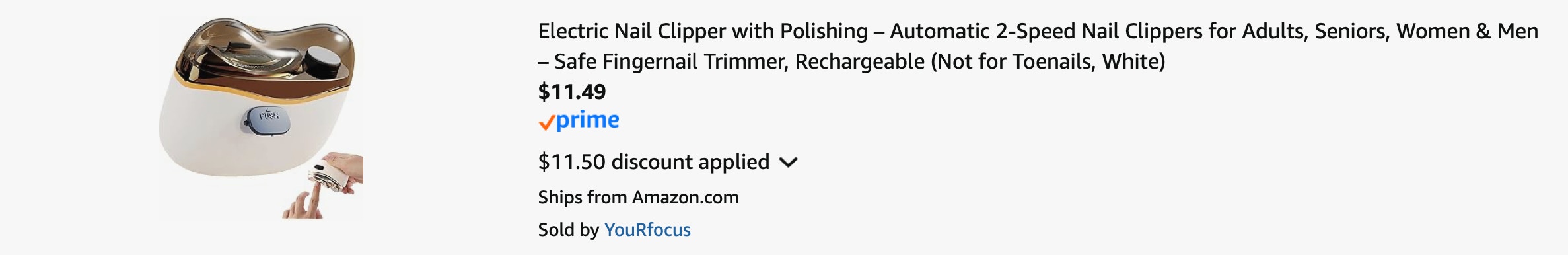 Amazon Electric Nail Clipper 2025