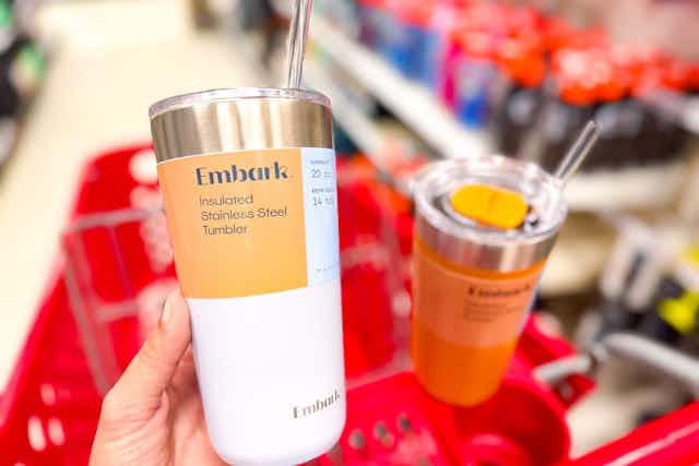 Embark Stainless Steel Straw Tumblers, Only $7.59 at Target card image