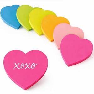 Heart Sticky Notes 6-Pack