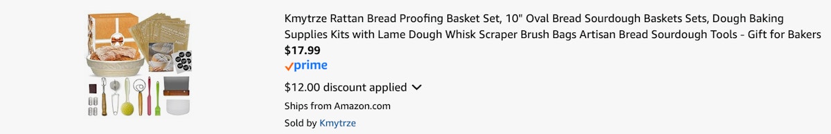 Amazon Bread Proofing Basket Set 2025