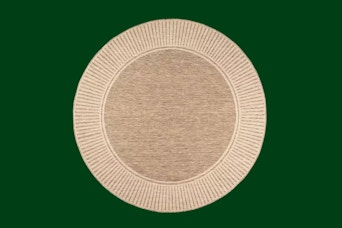 tan round nuloom rug