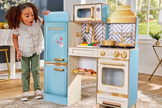 a retro play kitchen