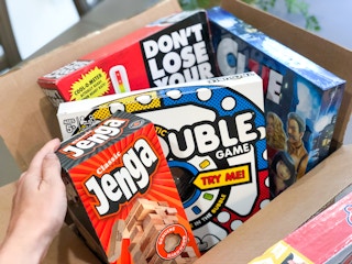 a selection of hasbro board games