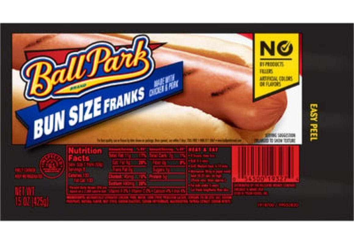 2 Ball Park Hot Dogs