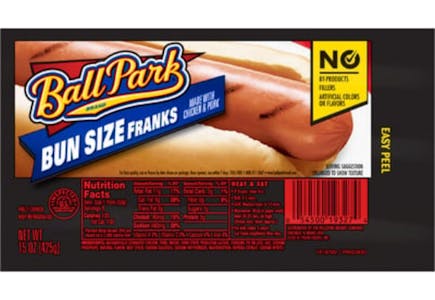 2 Ball Park Hot Dogs