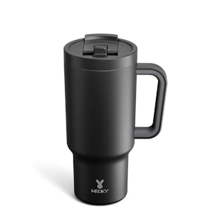 Tumbler with Handle and Flip Straw