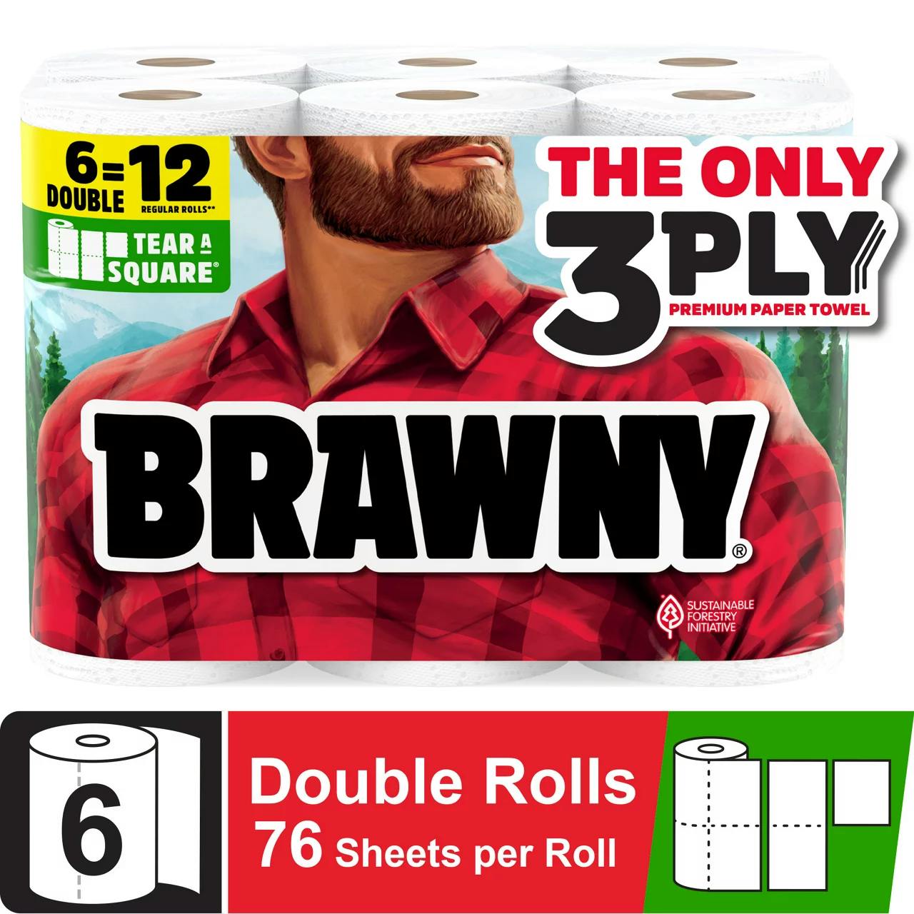 Brawny Tear-A-Square Paper Towels
