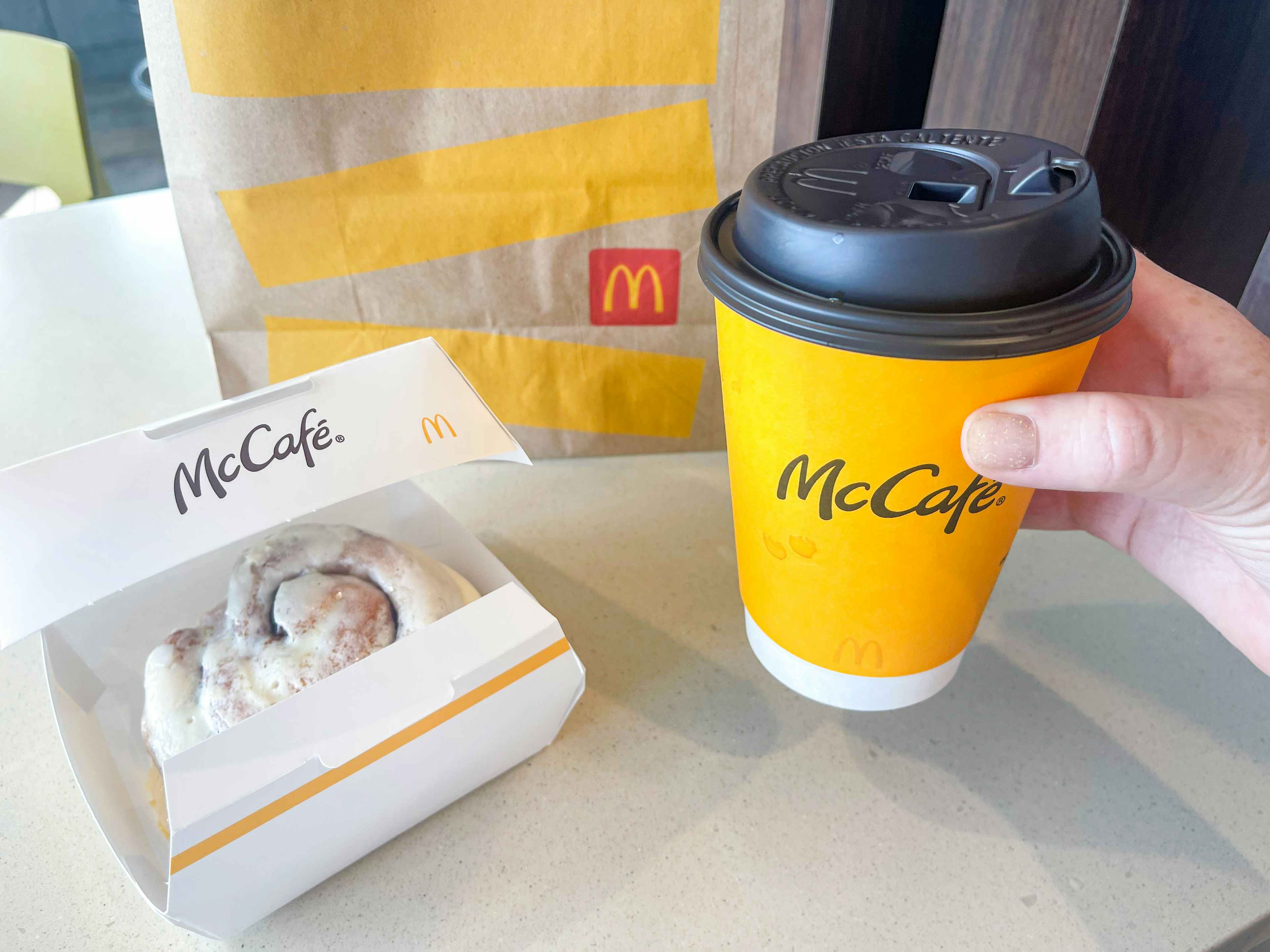 mccafe items on table at McDonalds