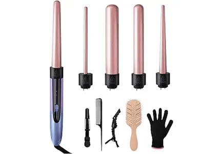 Curling Iron With 5 Barrels