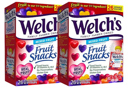 2 Welch's Fruit Snacks