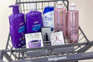 skin and hair products in a walgreens shopping cart sponsored