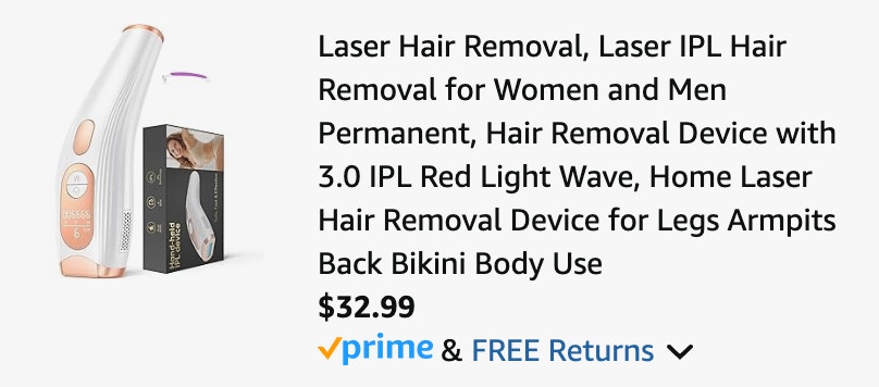 laser hair removal device-amazon