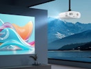 a projector projecting an image on the wall