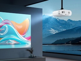 a projector projecting an image on the wall