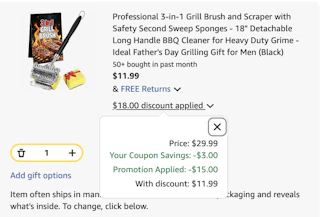 grill brush Amazon receipt