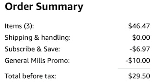 3 Cinnamon Toast Crunch Treat Bars Amazon Receipt