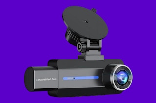 Stock image of ALDF Dash Cam over purple background