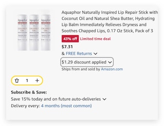 aquaphor lip sticks