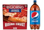 1 DiGiorno Pizza + 1 Pepsi Soda