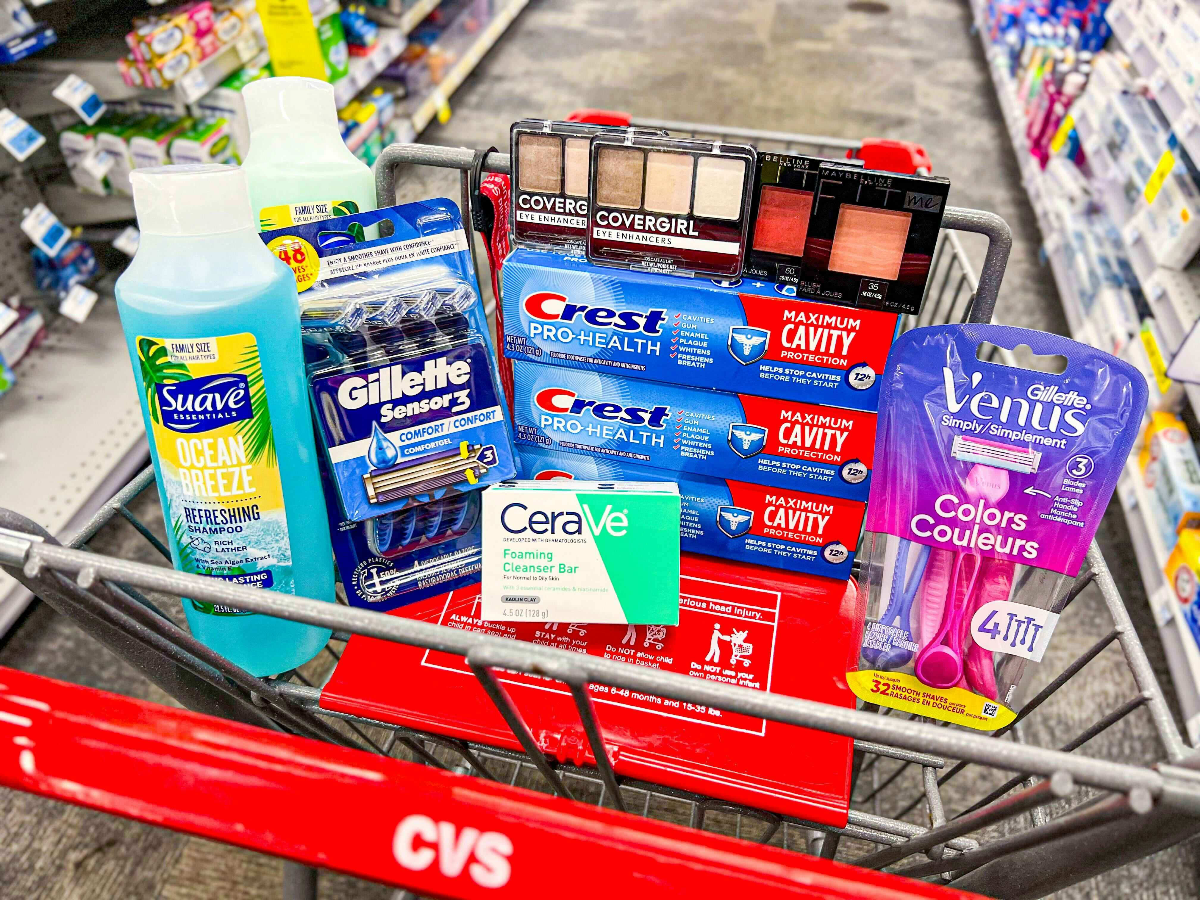 Score 12 Freebies With This CVS Shopping Haul: Cerave, Gillette, and More
