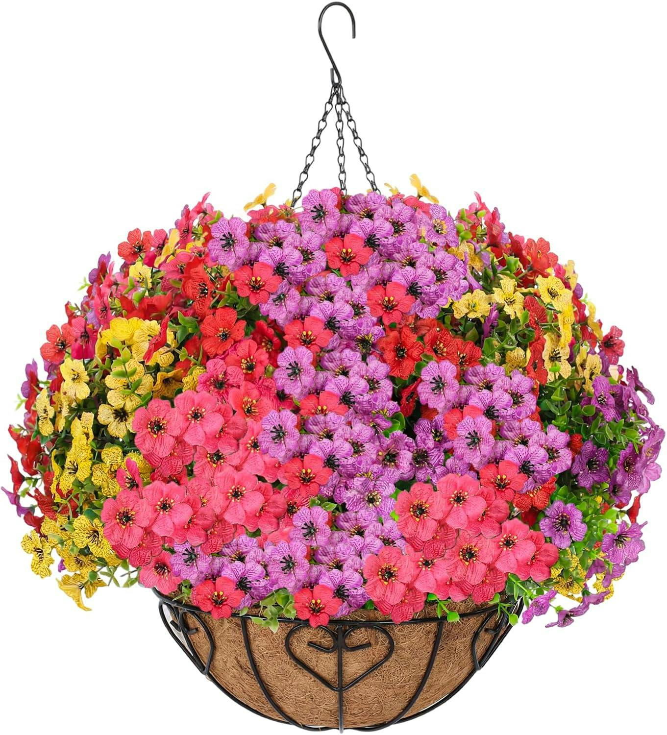 Artificial Hanging Flower Basket