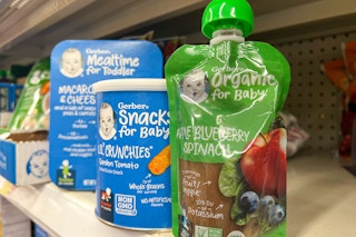 gerber baby food on a shelf