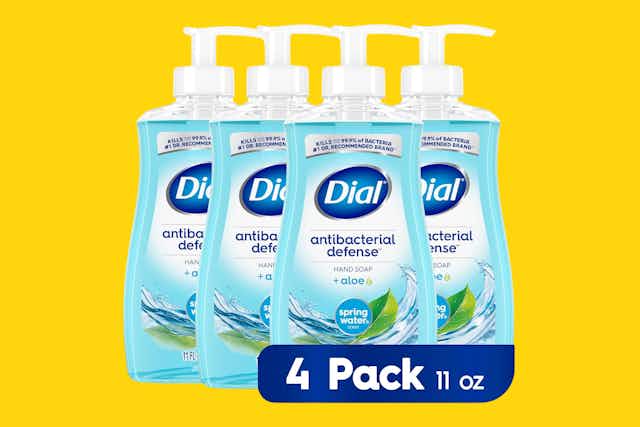 Dial Antibacterial Hand Soap 4-Pack, as Little as $5.90 on Amazon card image