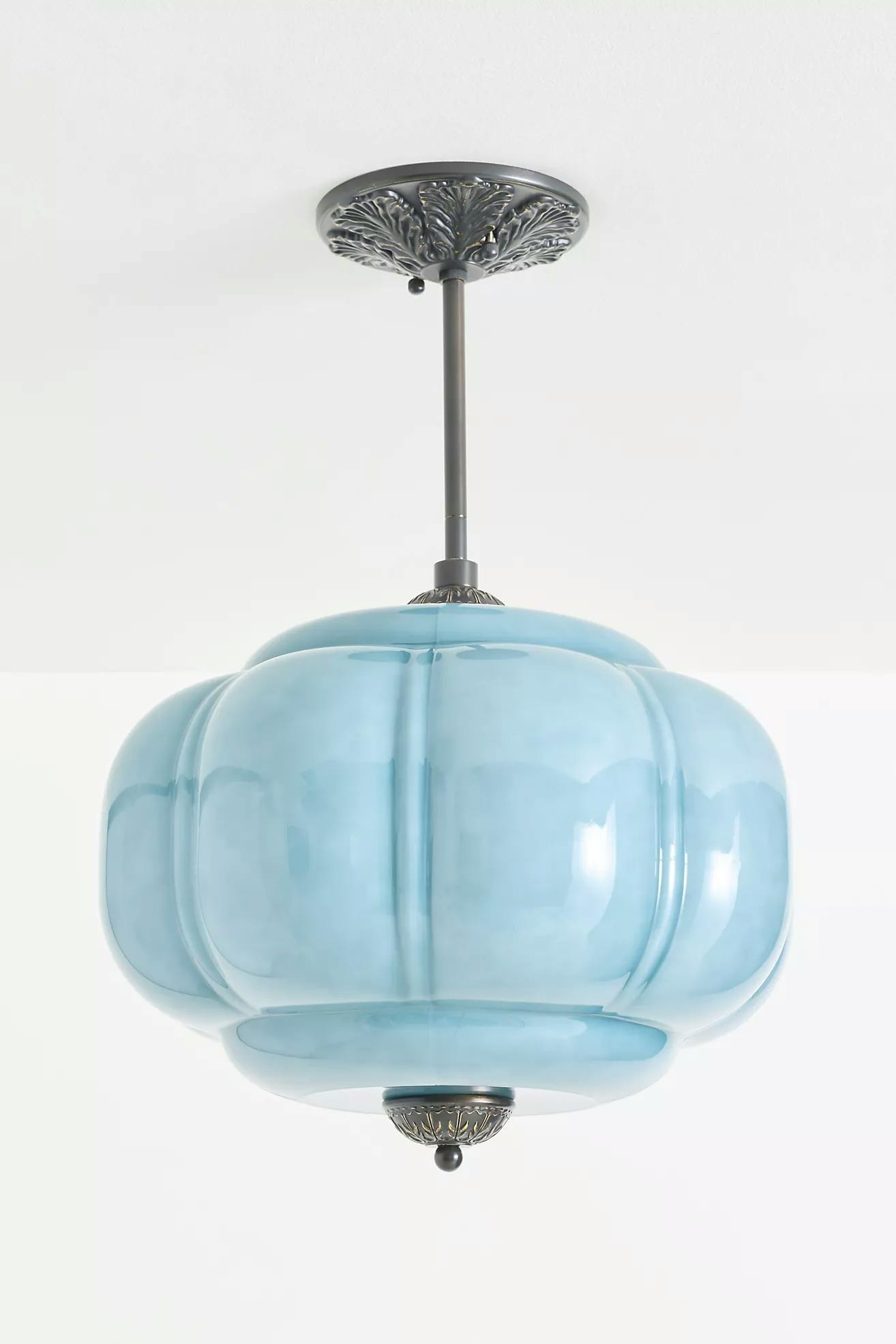 Milk Glass Ceiling Light