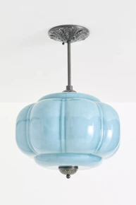 Milk Glass Ceiling Light