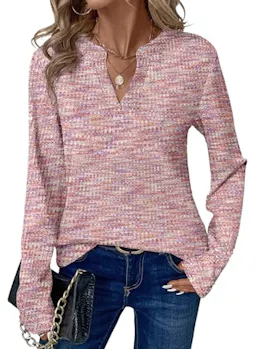 Dokotoo Women's Waffle Knit Top