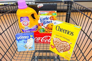 kroger groceries in shopping cart