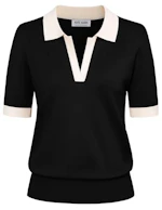 Women's V-Neck Collared Polo Sweater