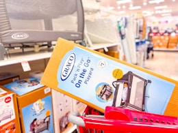 graco playard sitting in a target cart