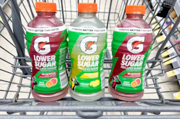 gatorade lower sugar in walgreens shopping cart