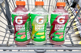 gatorade lower sugar in walgreens shopping cart