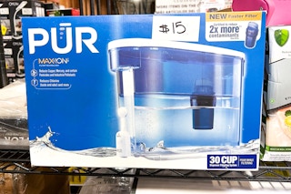 A PUR water filter for sale at a liquidation store