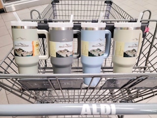 Adventuridge tumblers in an Aldi cart