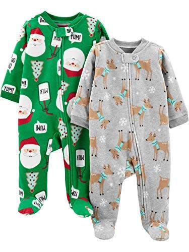Baby Fleece Footed Pajamas 2-Pack