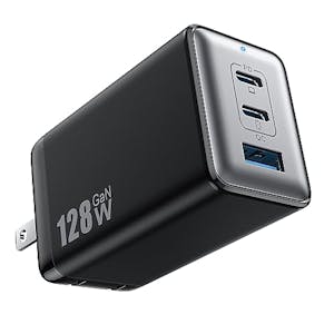 128W 3-Port GaN Fast Wall Charger