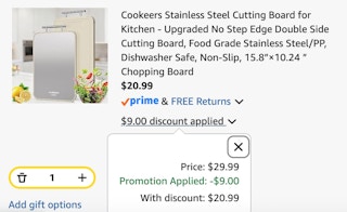 stainless steel cutting board