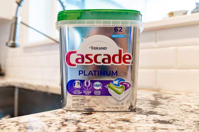 Get 62 Cascade Dishwasher Pods for as Low as $12.01 on Amazon card image