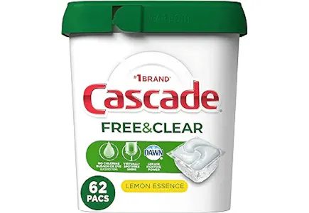 5 Cascade Dishwasher Pods