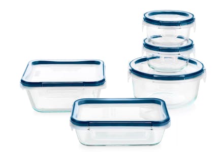 Pyrex Freshlock Plus Microban Glass Food Containers