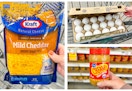 cheese eggs peanut butter collage