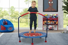 Bestselling Kids' Trampoline, $40 at Walmart (Paw Patrol and Spider-Man) card image