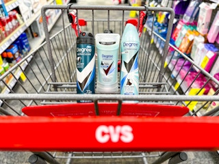 two Degree dry sprays and one deodorant stick in shopping cart
