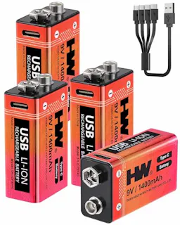 9V Batteries 4-Pack