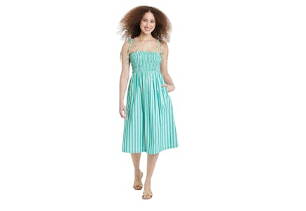A New Day Women's Midi Smocked Sundress