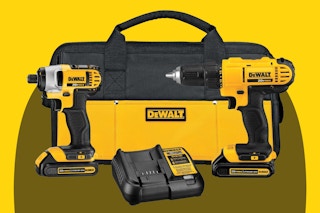 a yellow and black power tool kit