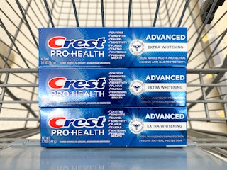 crest toothpaste in walgreens cart
